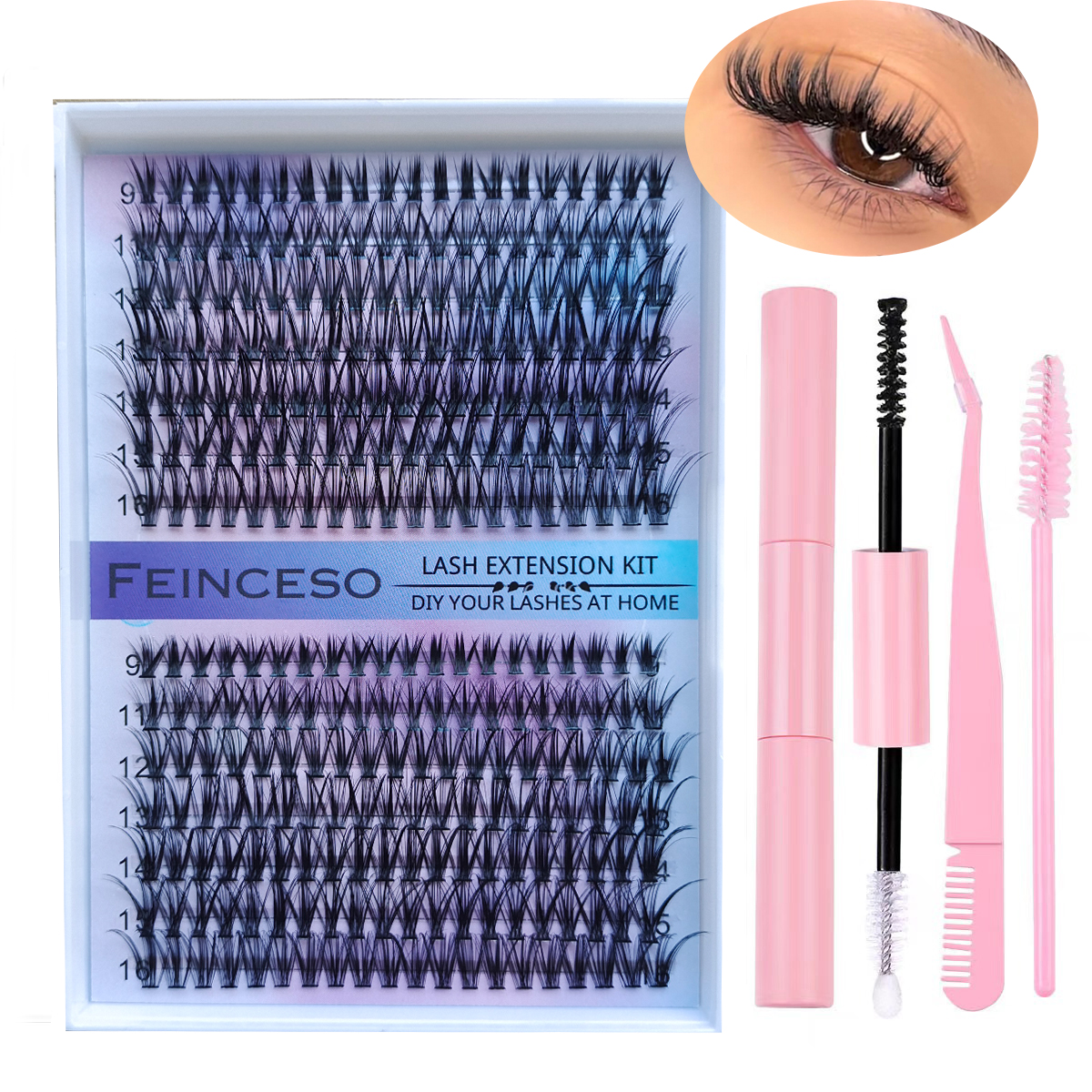 Eyelash Extension Remover At Home - DIY Clusters 30D 280 pcs Lash