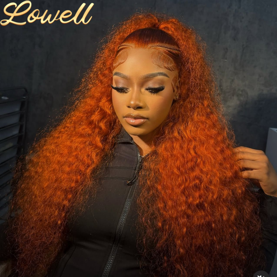 Eyelash Extension Natural Look - 30Inch Orange Ginger Water Wave Lace