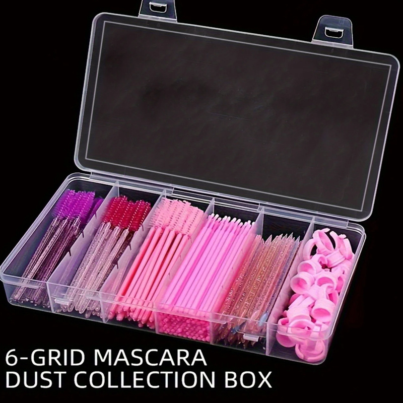 Lash Mapping Sticker - 6-compartment storage box, plastic jewelry storage
