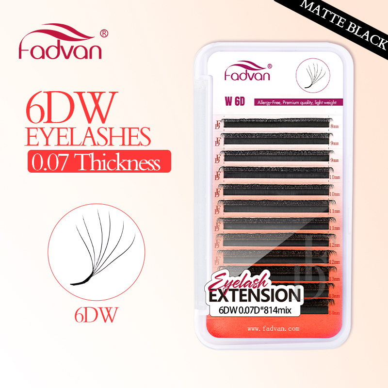 FADVAN Real 6D W lashes 0.07 W - Eyelash Extension Human Hair 리뷰 및 가격