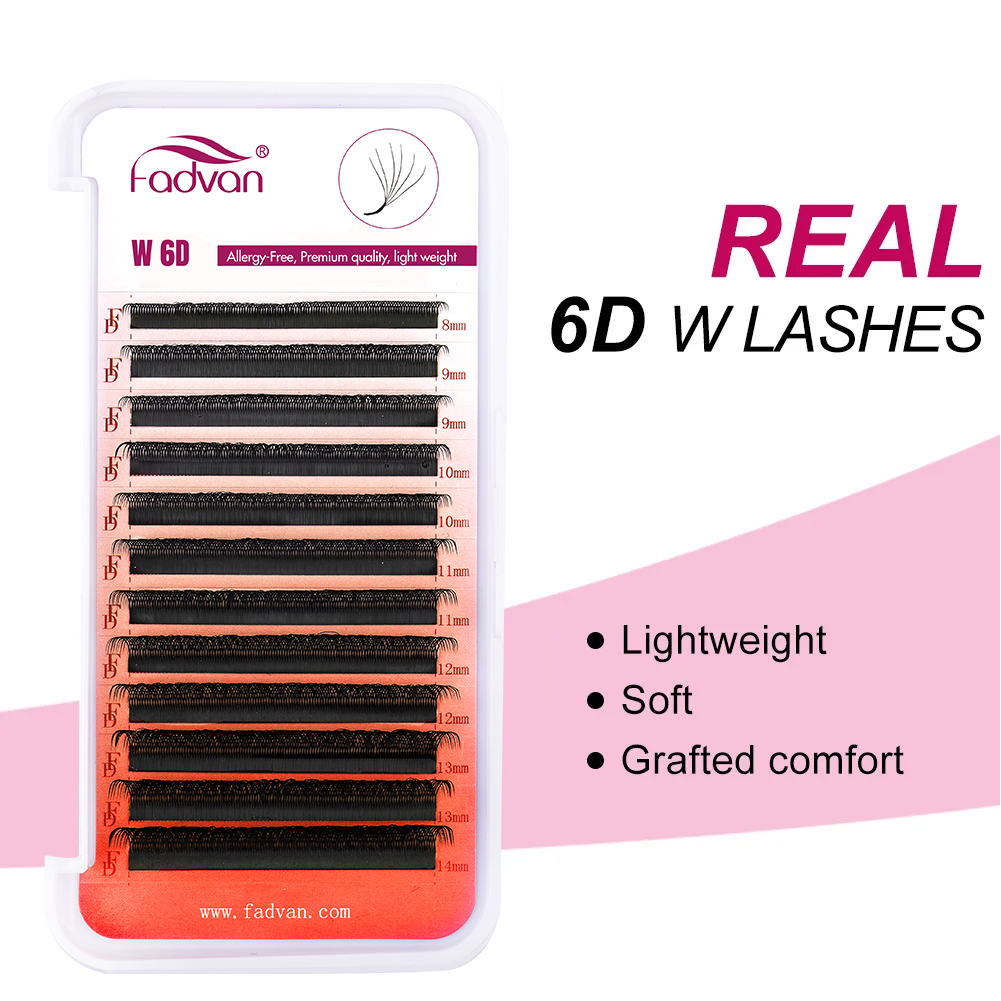 FADVAN Real 6D W lashes 0.07 W - Eyelash Extension Human Hair 리뷰 및 가격