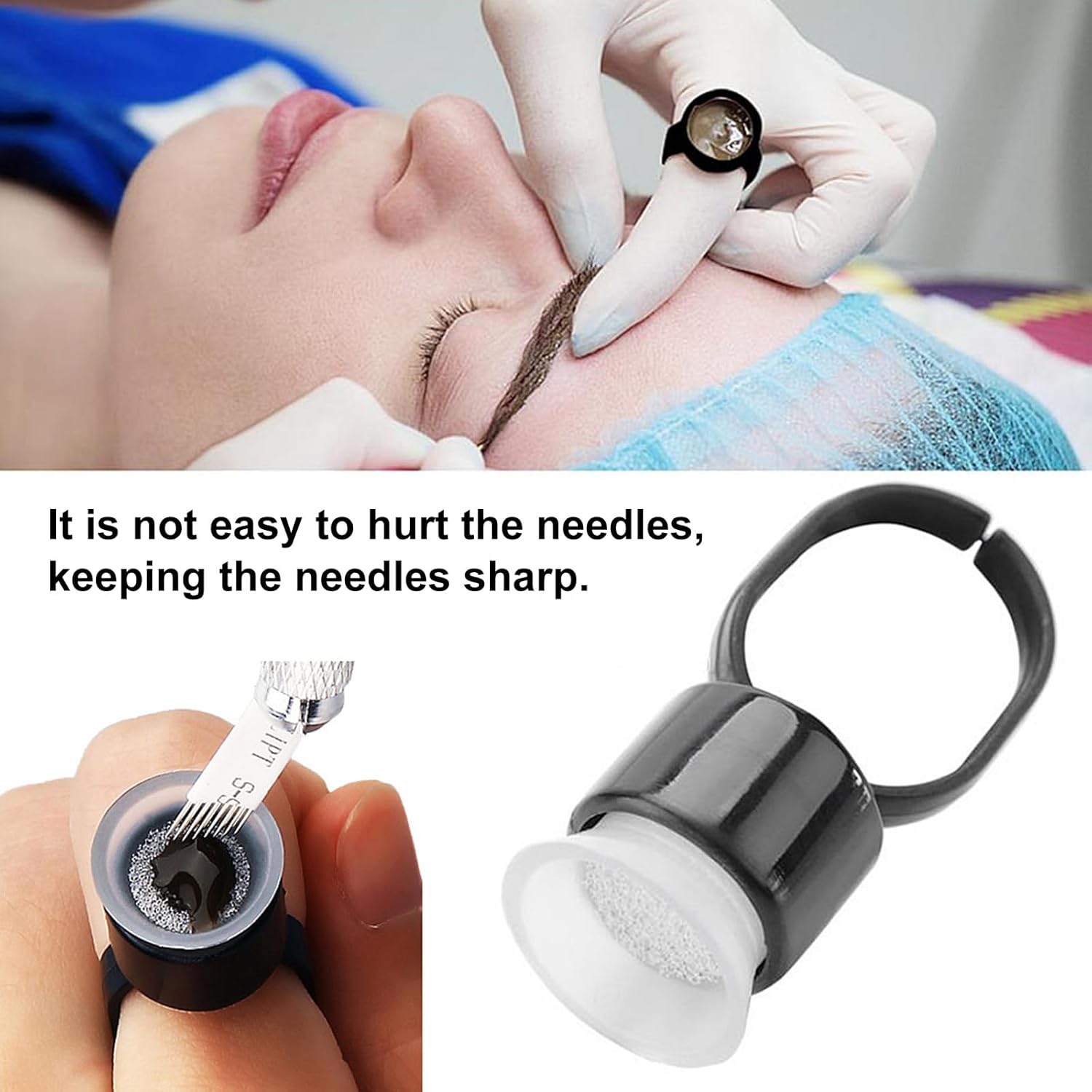 50/100PCS Tattoo Ink Ring Cups - Eyelash Extension Permanent 리뷰 및 가격