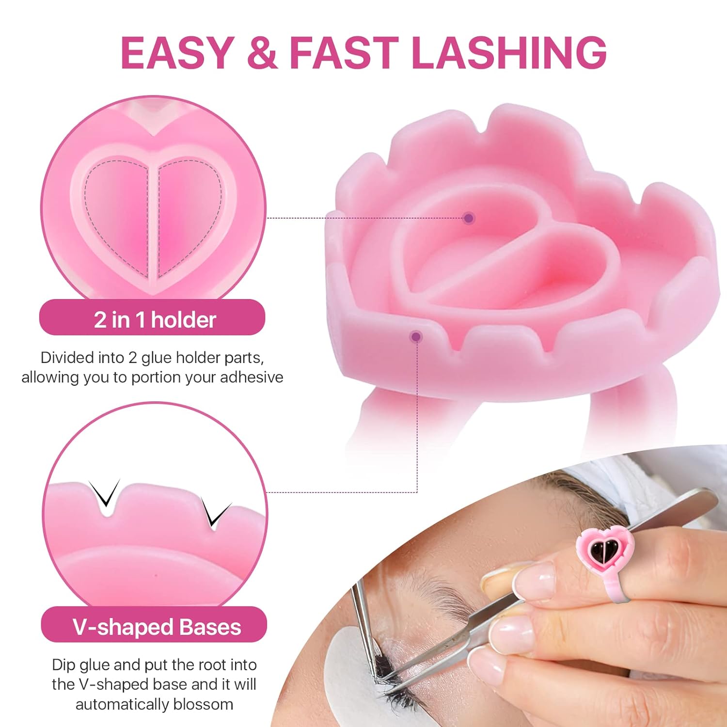 100 PCS Disposable Heart-shape - Lash Mapping Sticker 리뷰 및 가격