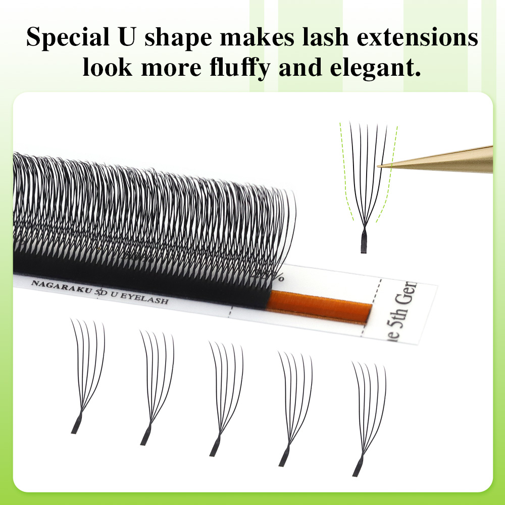 NAGARAKU U Shape 3D/4D/5D Soft - Eyelash Extension Human Hair 리뷰 및 가격