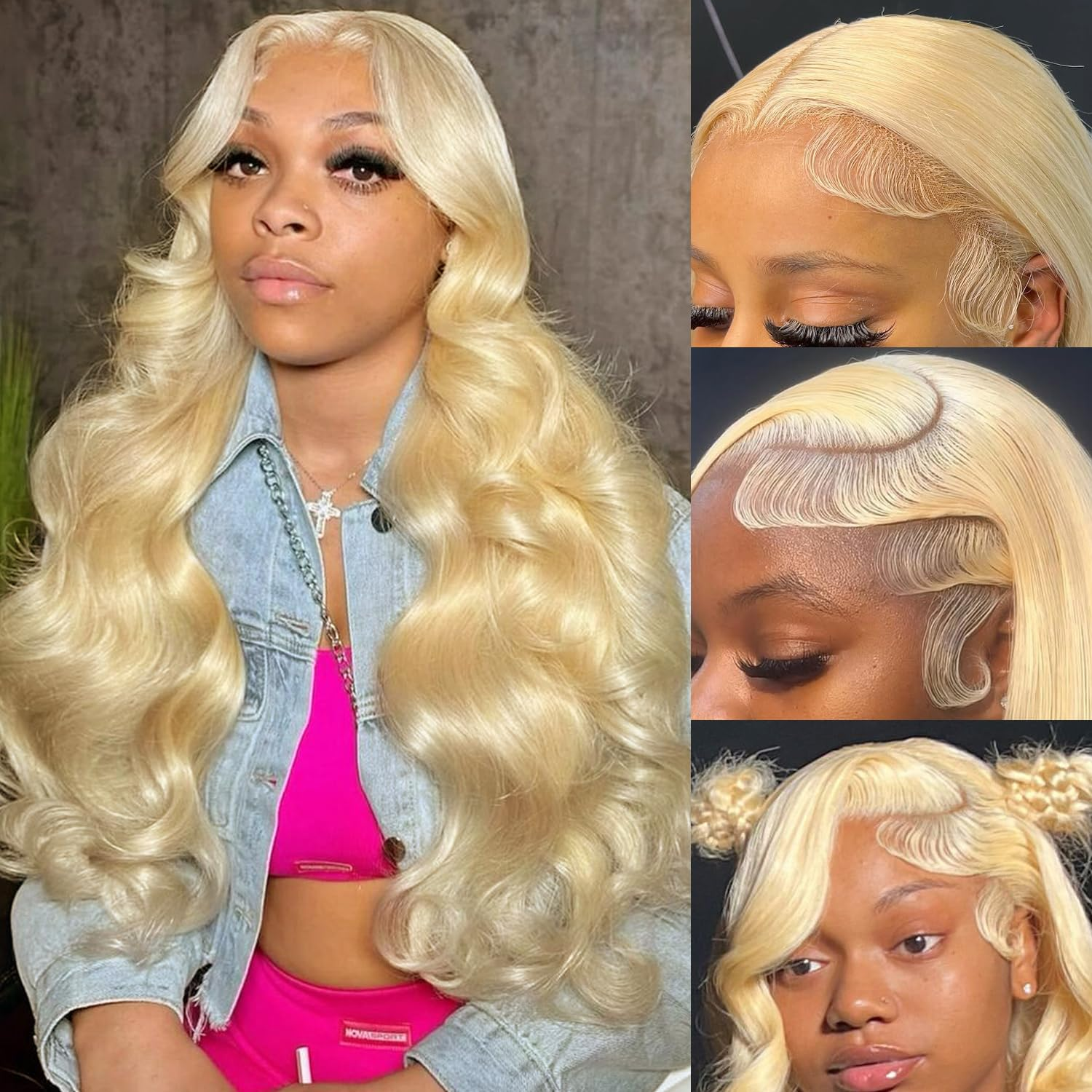 613 Honey Blonde 13x6 Lace Fro - Eyelash Extension Natural Look 리뷰 및 가격