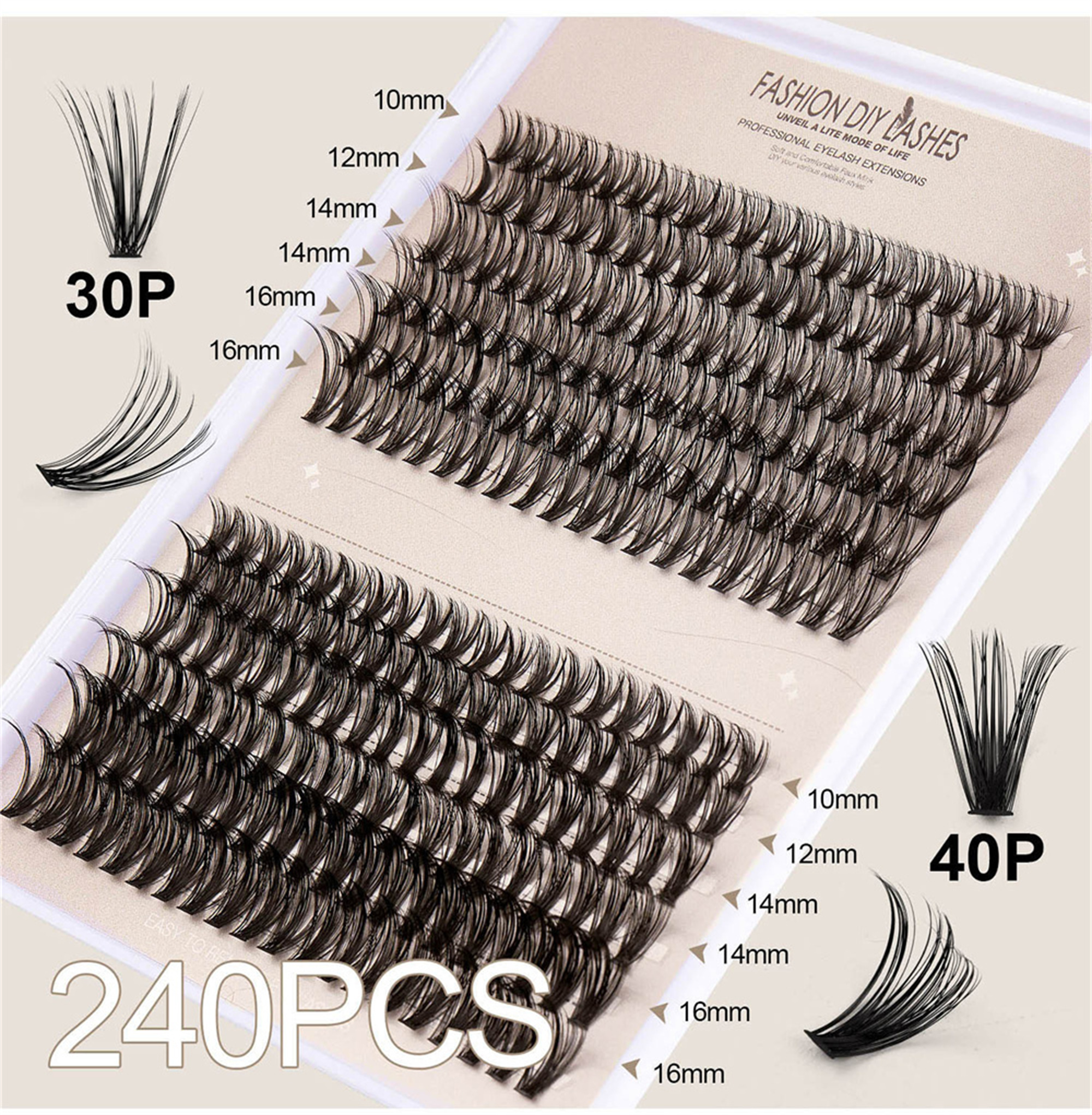 DIY Clusters Lashes, Split Las - Eyelash Extension Options 리뷰 및 가격