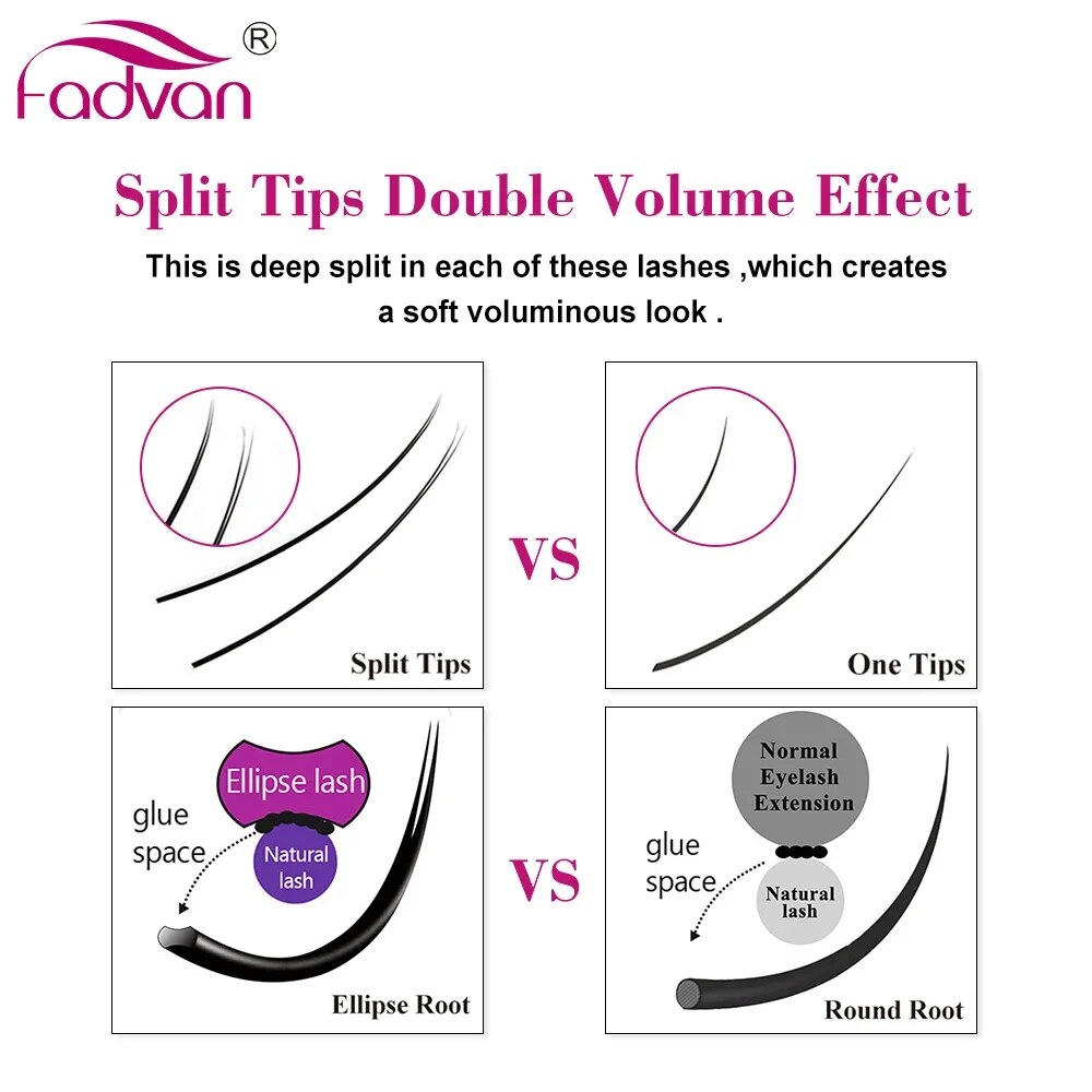 FADVAN Ellipse Flat C/D Curved - Eyelash Extension Permanent 리뷰 및 가격