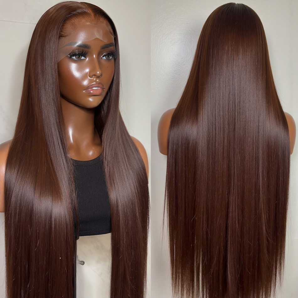 HD Chocolate Brown 13x4 Straig - Eyelash Extension Natural Look 리뷰 및 가격