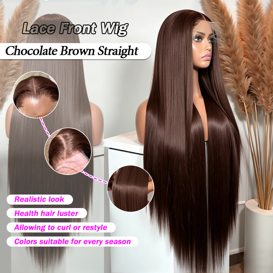 HD Chocolate Brown 13x4 Straig - Eyelash Extension Natural Look 리뷰 및 가격