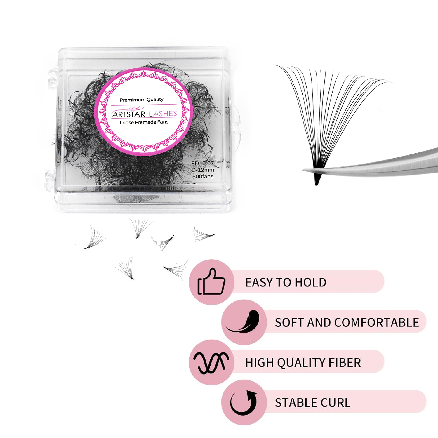 ARTSTAR 500 Fans Loose Fan Eye - Eyelash Extension Human Hair 리뷰 및 가격