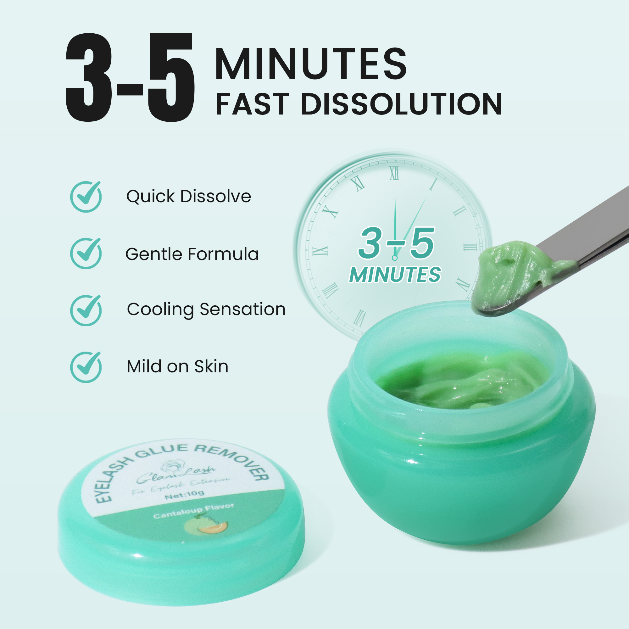 GLAMLASH 10g Fruit Flavour Eye - Lash Removal Cream 리뷰 및 가격