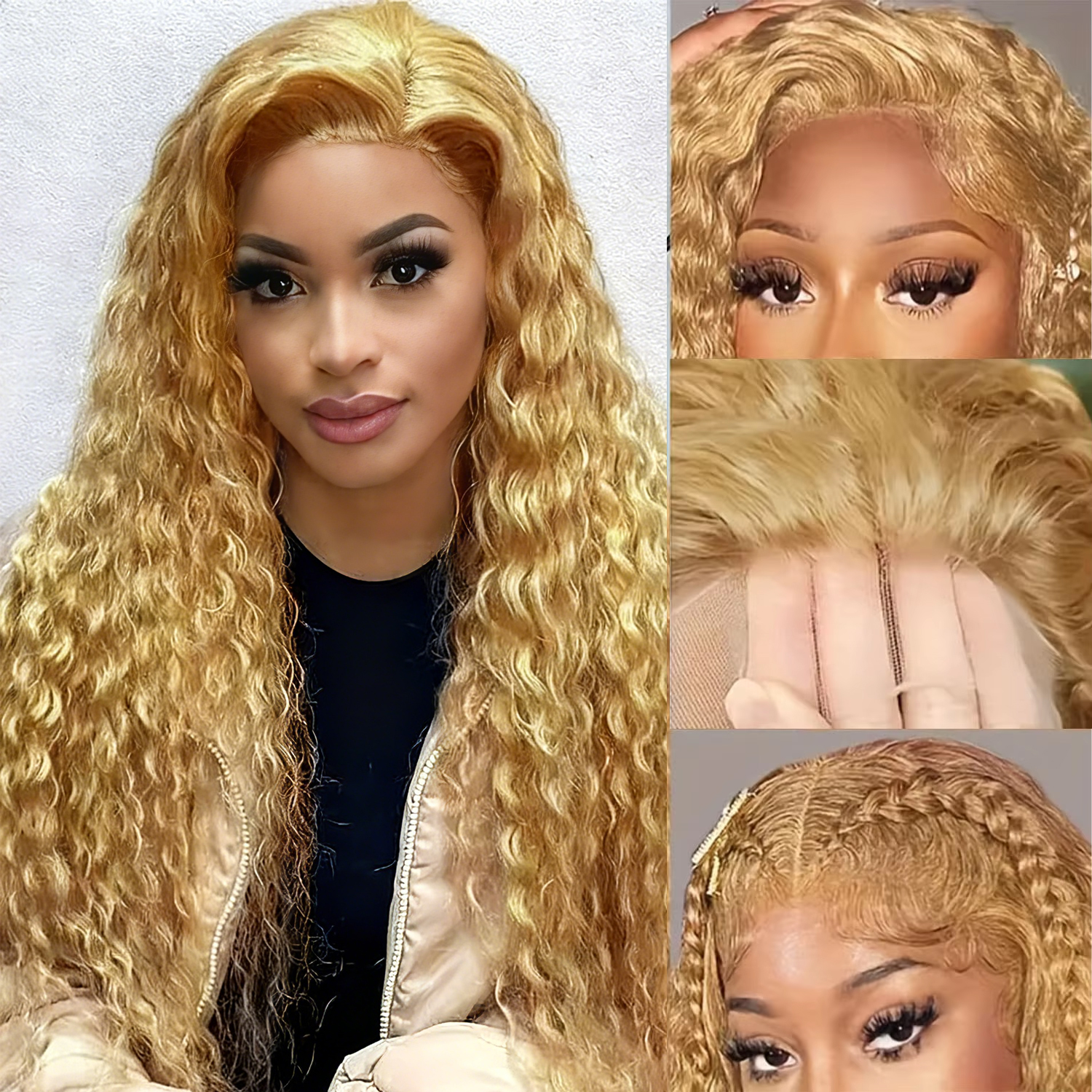 34 38Inch Honey Blonde Wig Hum - Eyelash Extension Natural Look 리뷰 및 가격