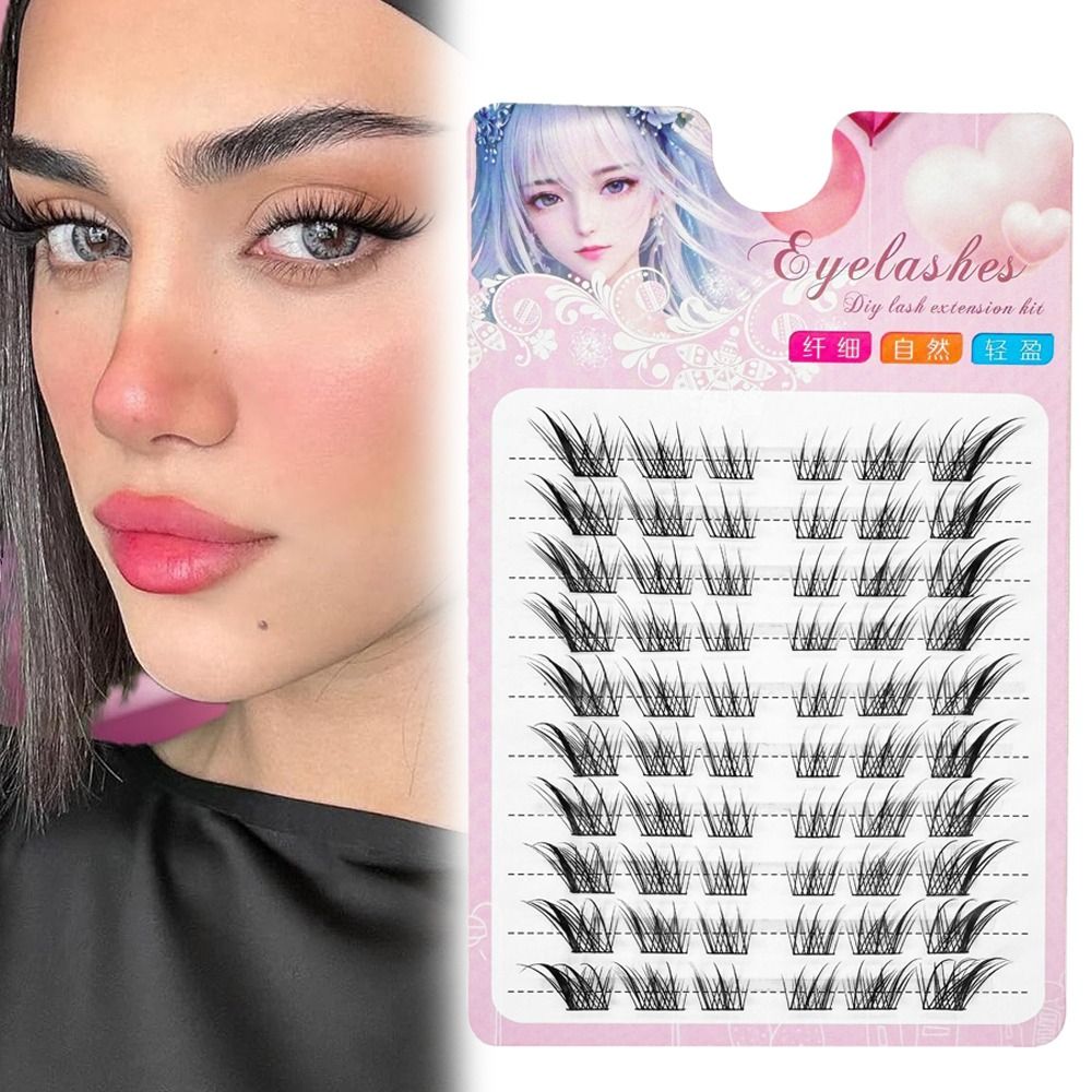 3D Cat Eye Clusters Lashes Nat - Eyelash Extension Human Hair 리뷰 및 가격