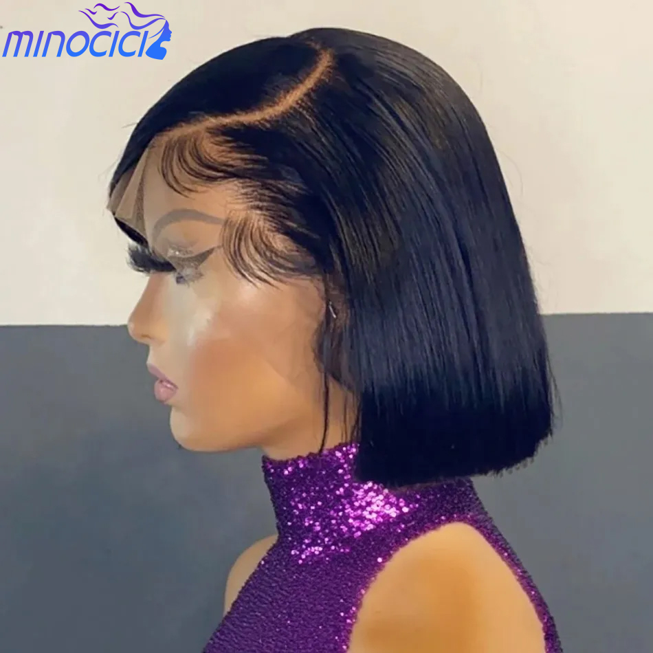 No Glue Straight Short Bob Wig - Eyelash Extension Natural Look 리뷰 및 가격