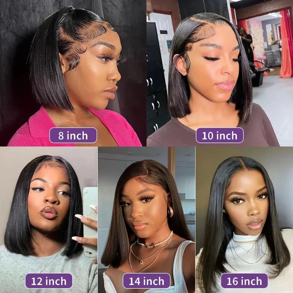 No Glue Straight Short Bob Wig - Eyelash Extension Natural Look 리뷰 및 가격