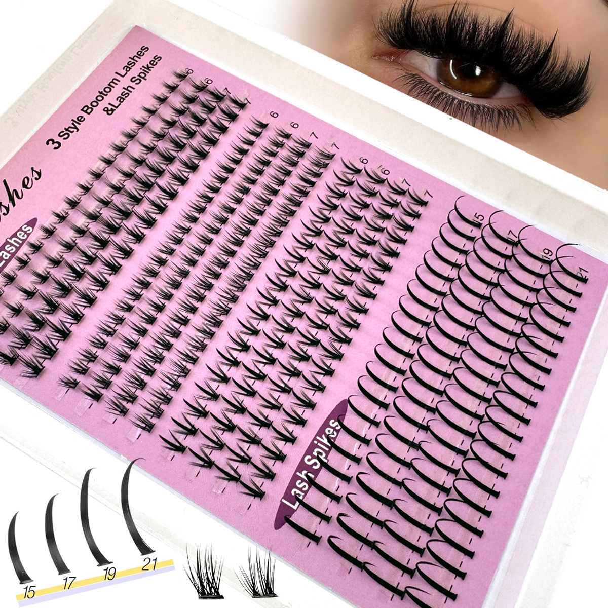 16Rows Bottom&Spiky Lashes Clu - Eyelash Extension Human Hair 리뷰 및 가격