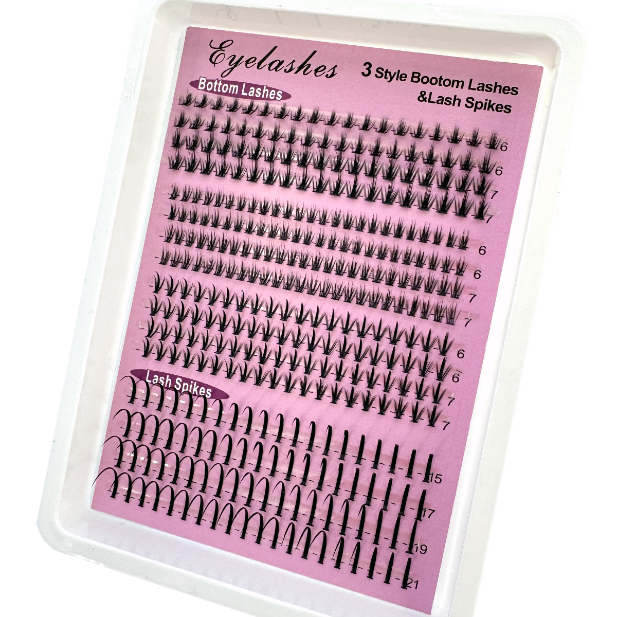 16Rows Bottom&Spiky Lashes Clu - Eyelash Extension Human Hair 리뷰 및 가격